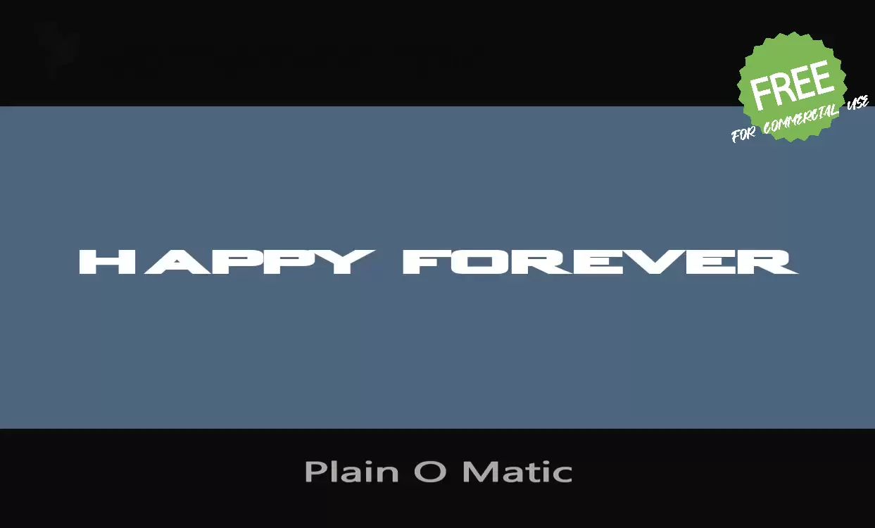 Font Sample of Plain-O-Matic