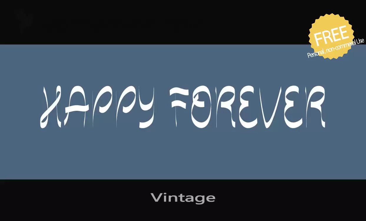 「Vintage」字体效果图