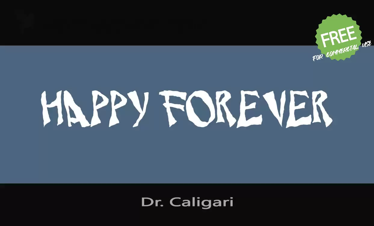 「Dr. Caligari」字体效果图