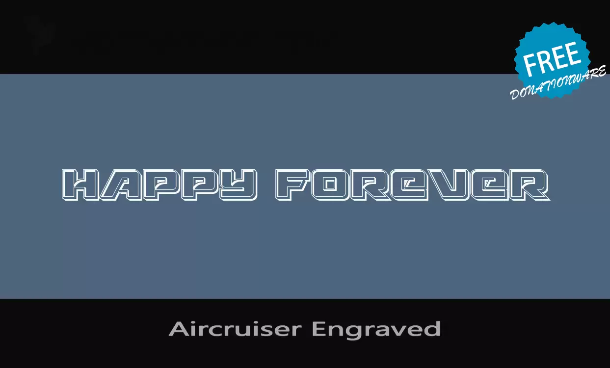 「Aircruiser-Engraved」字体效果图