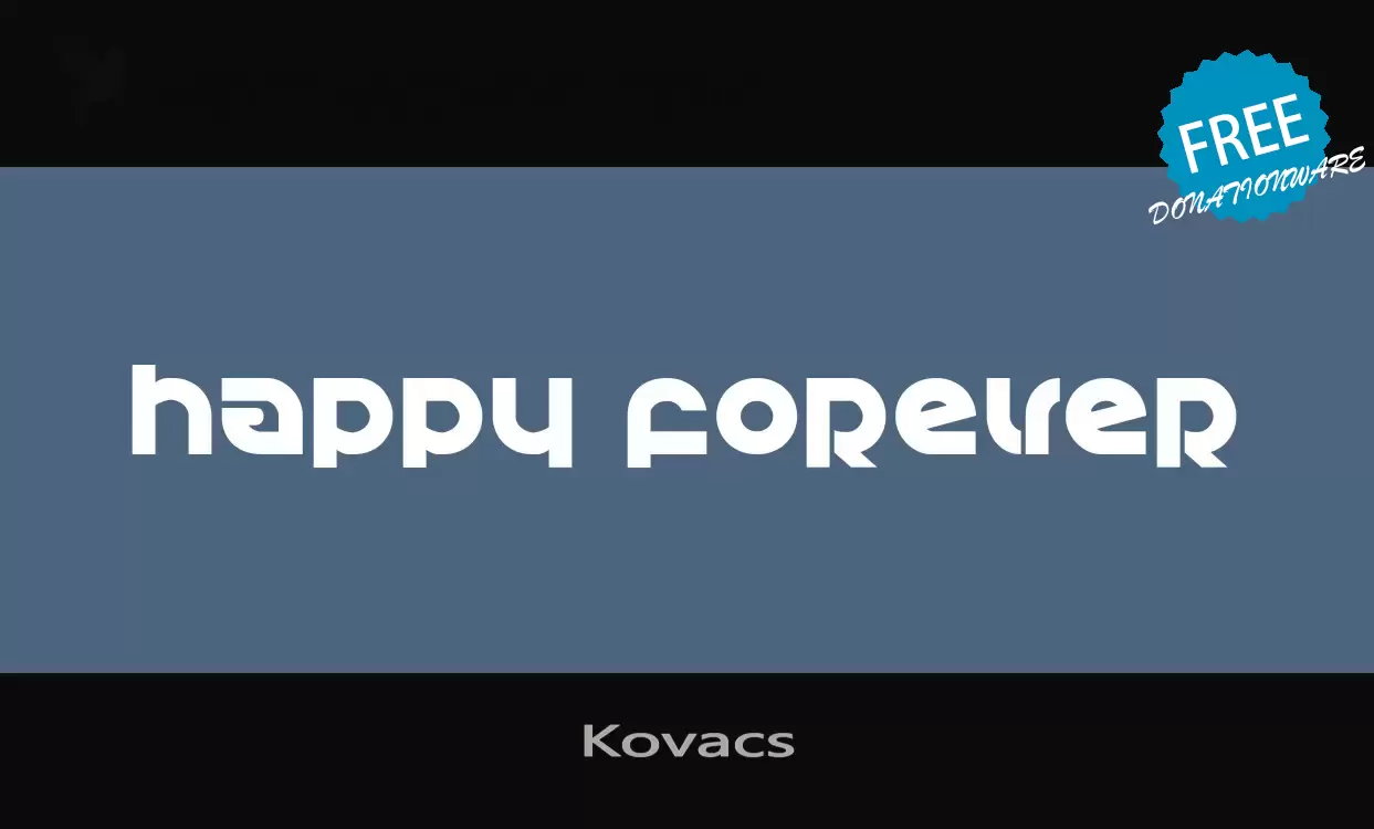 Font Sample of Kovacs