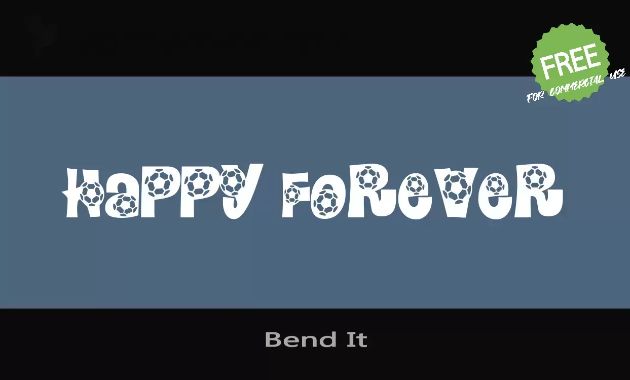 Font Sample of Bend-It