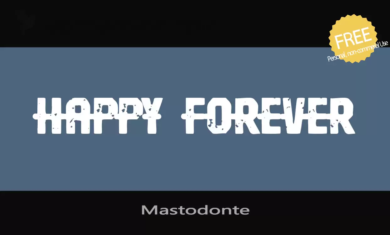 Font Sample of Mastodonte