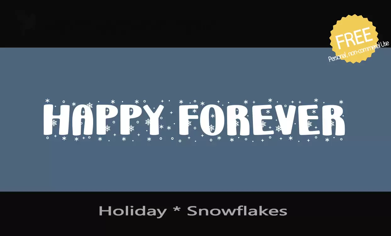 Font Sample of -Holiday-*-Snowflakes-