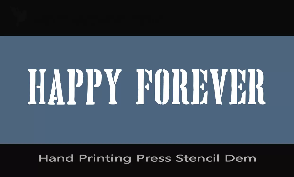 「Hand-Printing-Press-Stencil-Dem」字体效果图