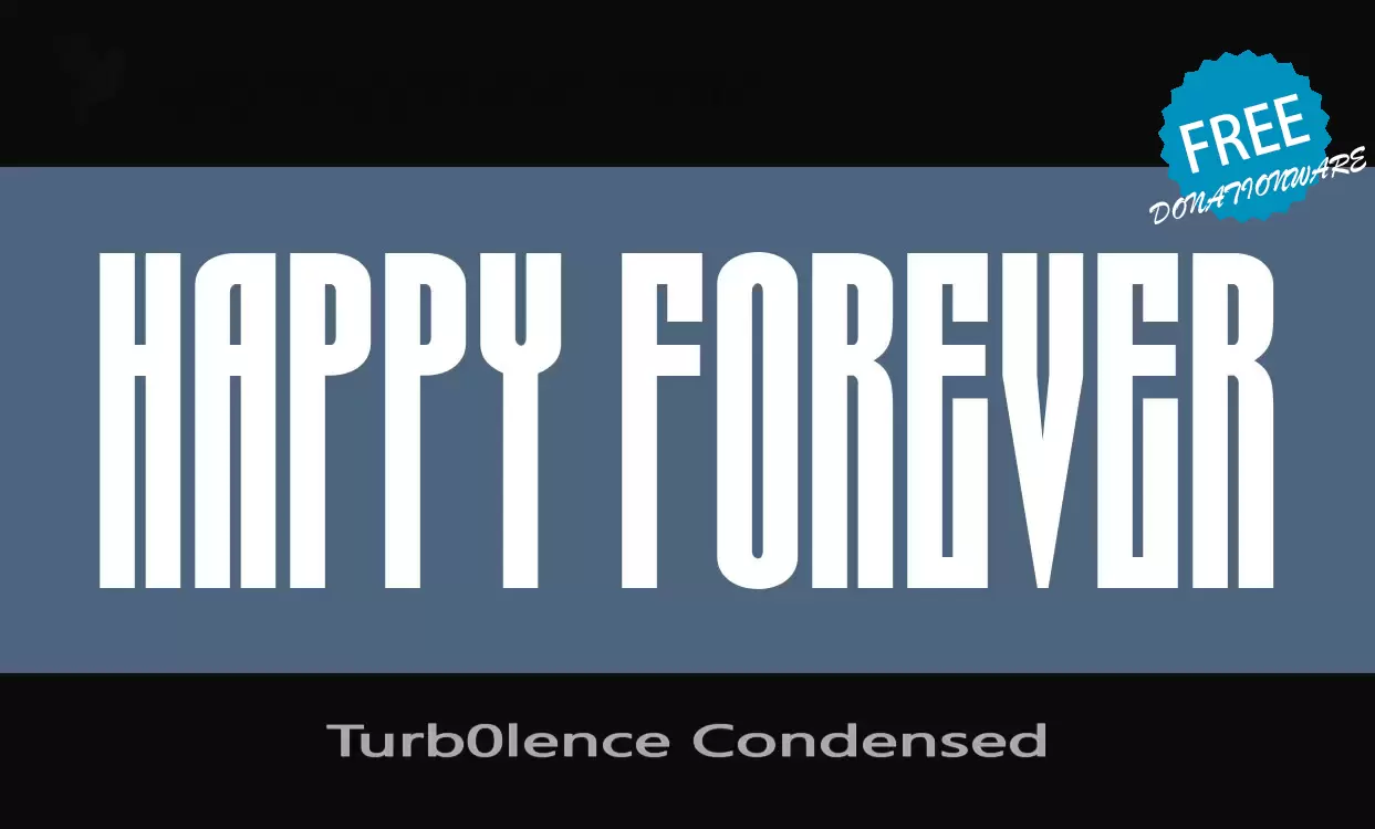 「Turb0lence-Condensed」字体效果图