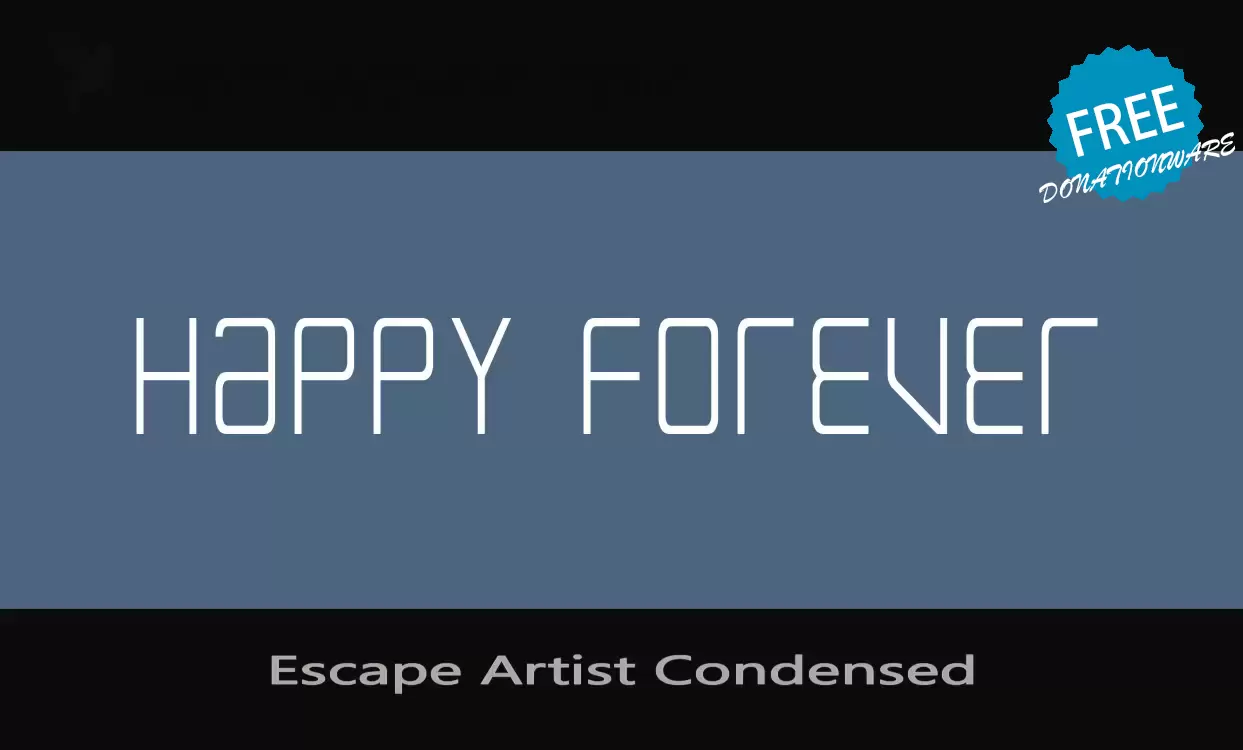 Font Sample of Escape-Artist-Condensed