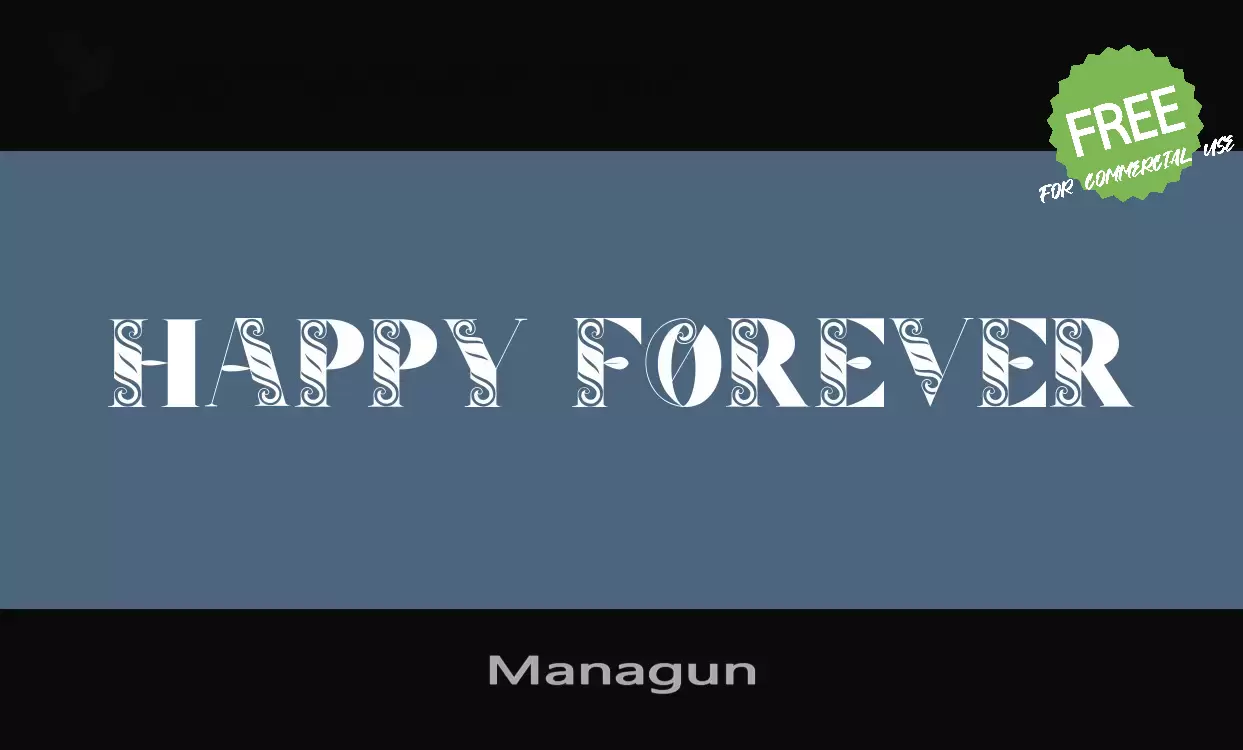 Font Sample of Managun