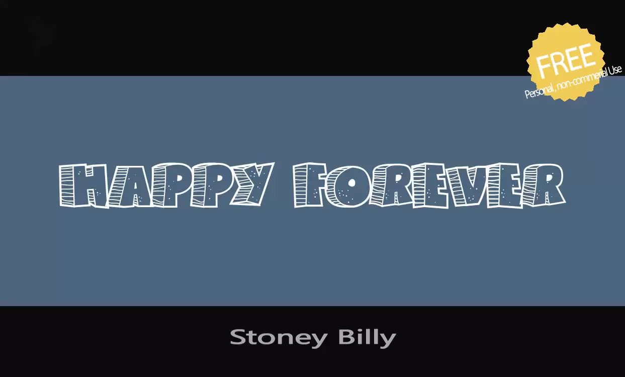 Font Sample of Stoney-Billy