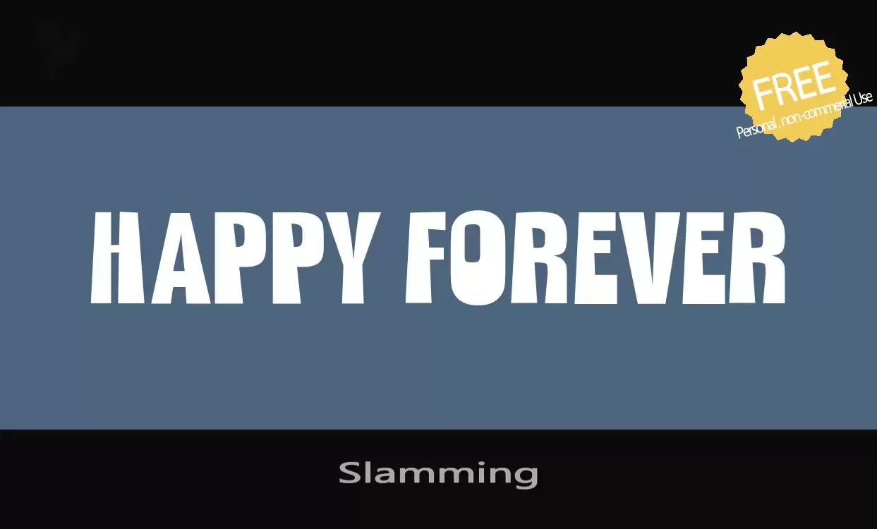 Font Sample of Slamming