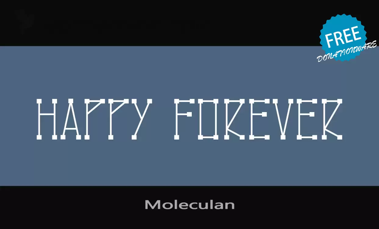 Font Sample of Moleculan