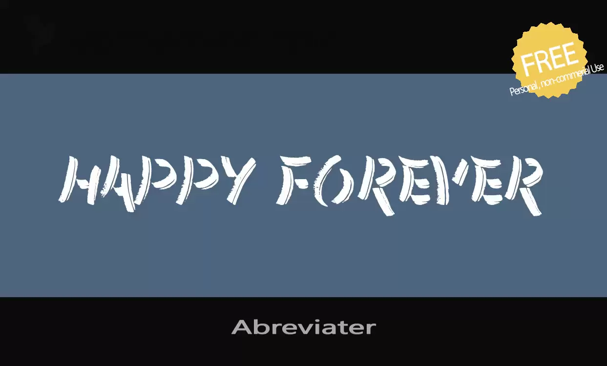 Font Sample of Abreviater