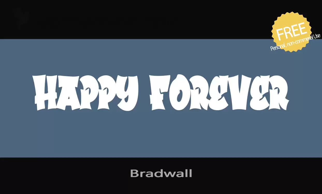 「Bradwall」字体效果图