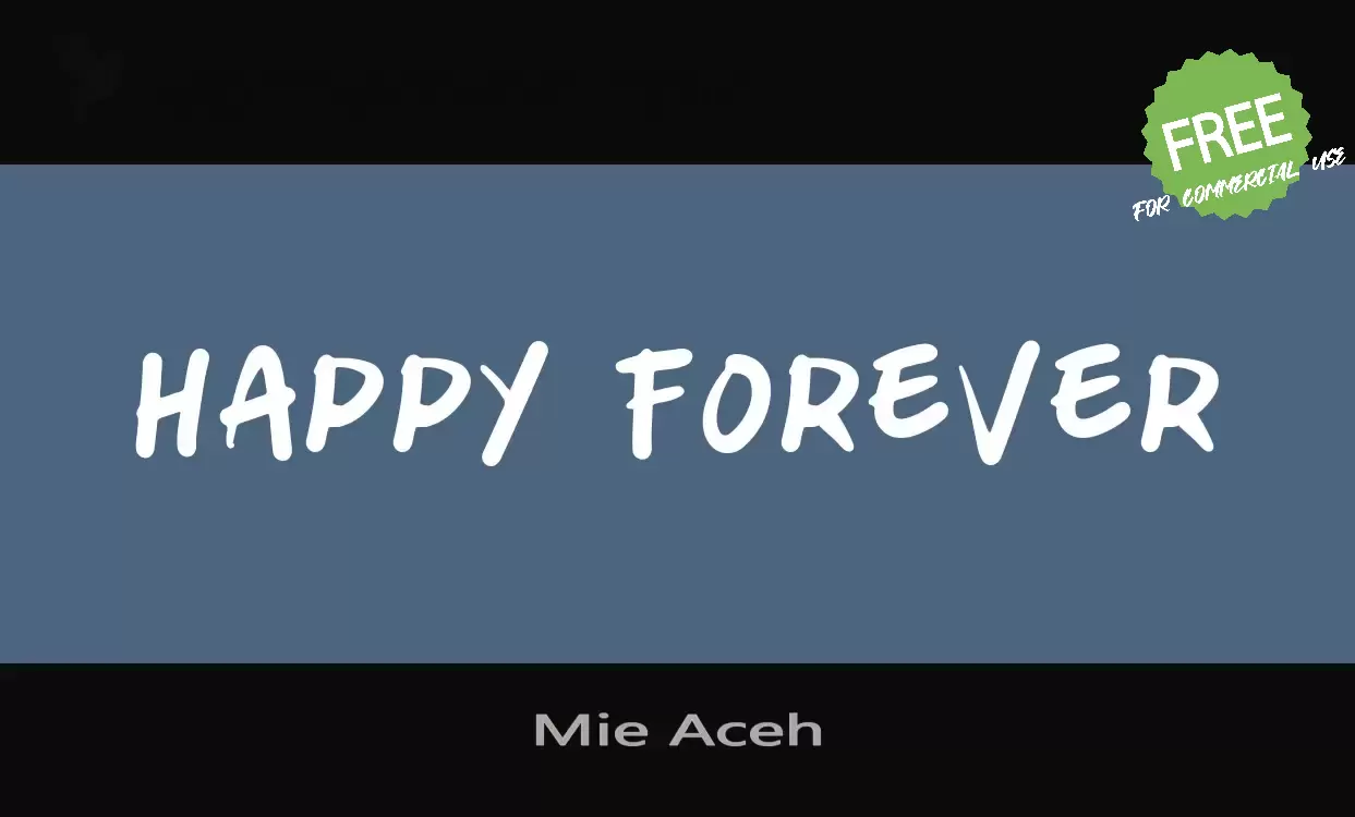 Font Sample of Mie-Aceh