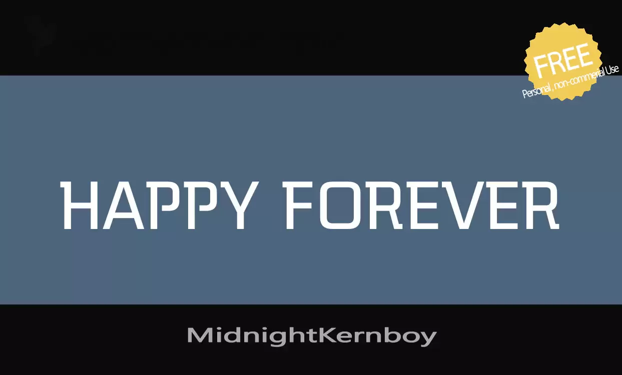 「MidnightKernboy」字体效果图