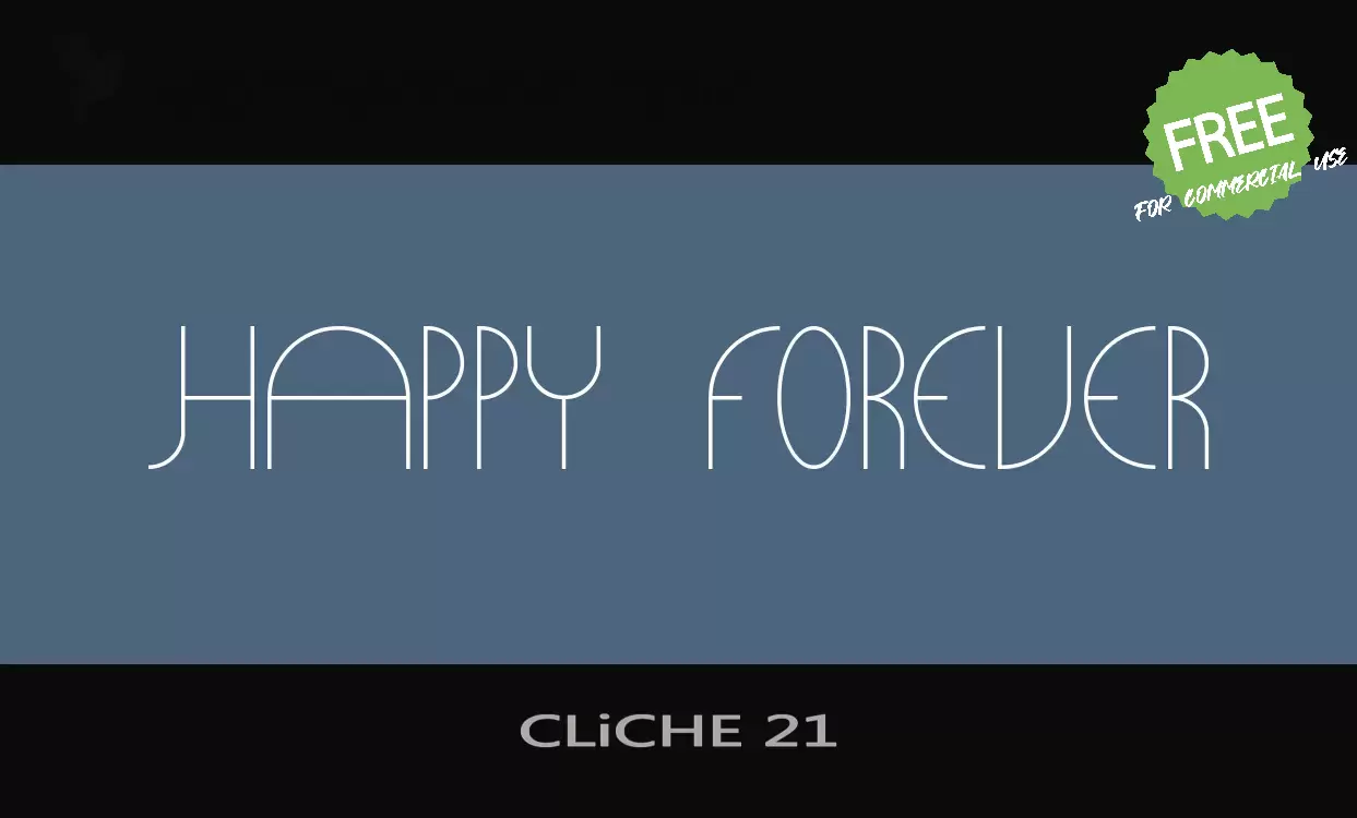 「CLiCHE-21」字体效果图