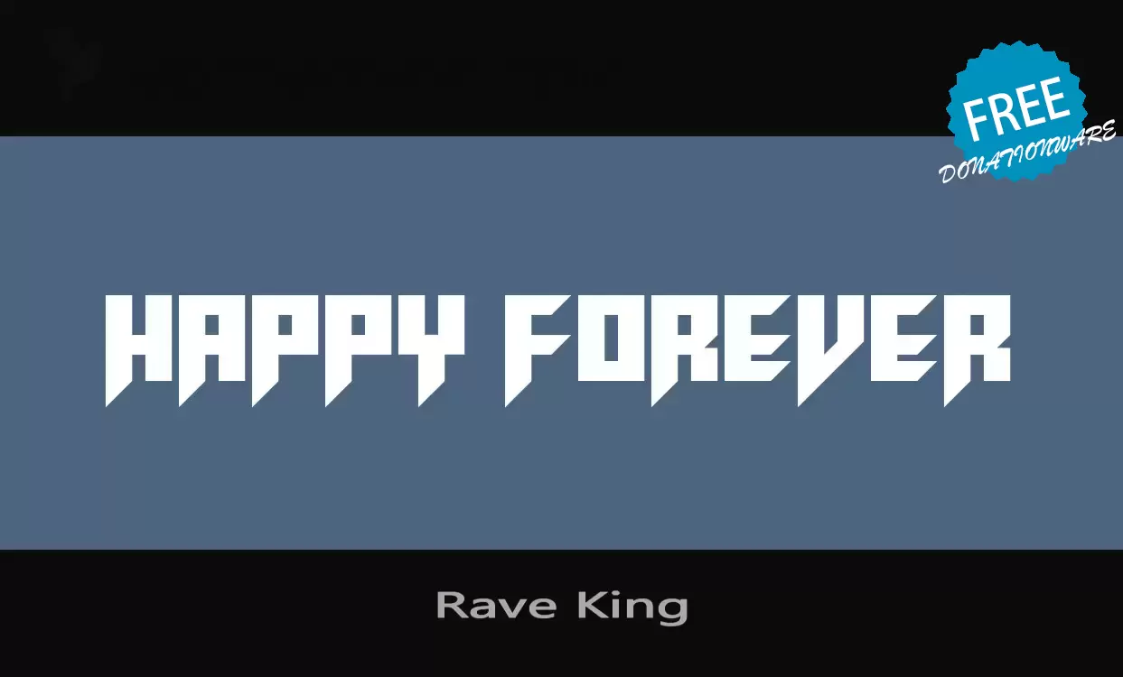 Font Sample of Rave-King