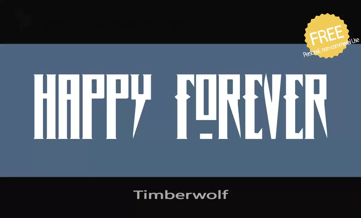 「Timberwolf」字体效果图