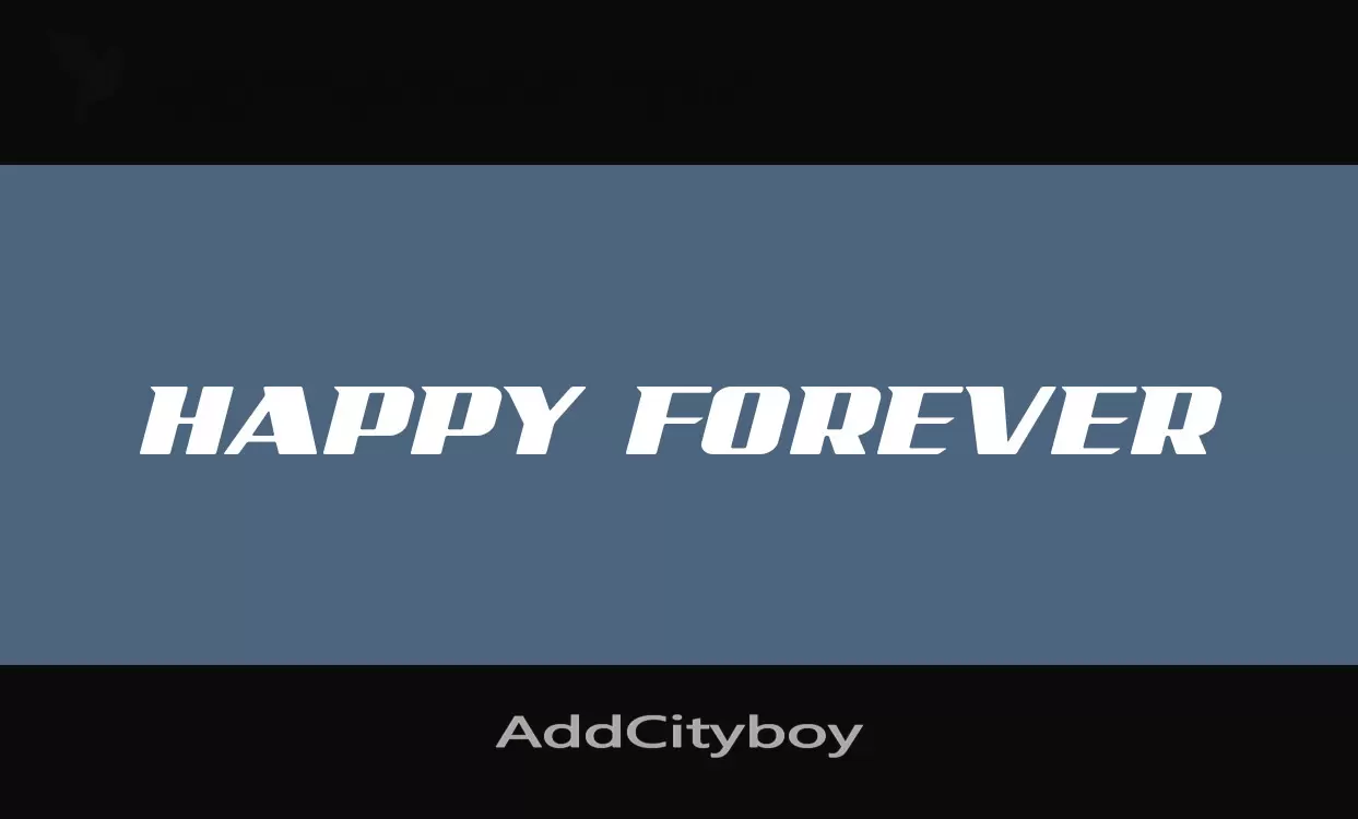 Font Sample of AddCityboy