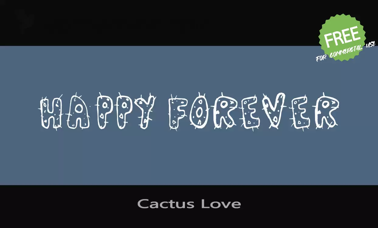 Font Sample of Cactus-Love