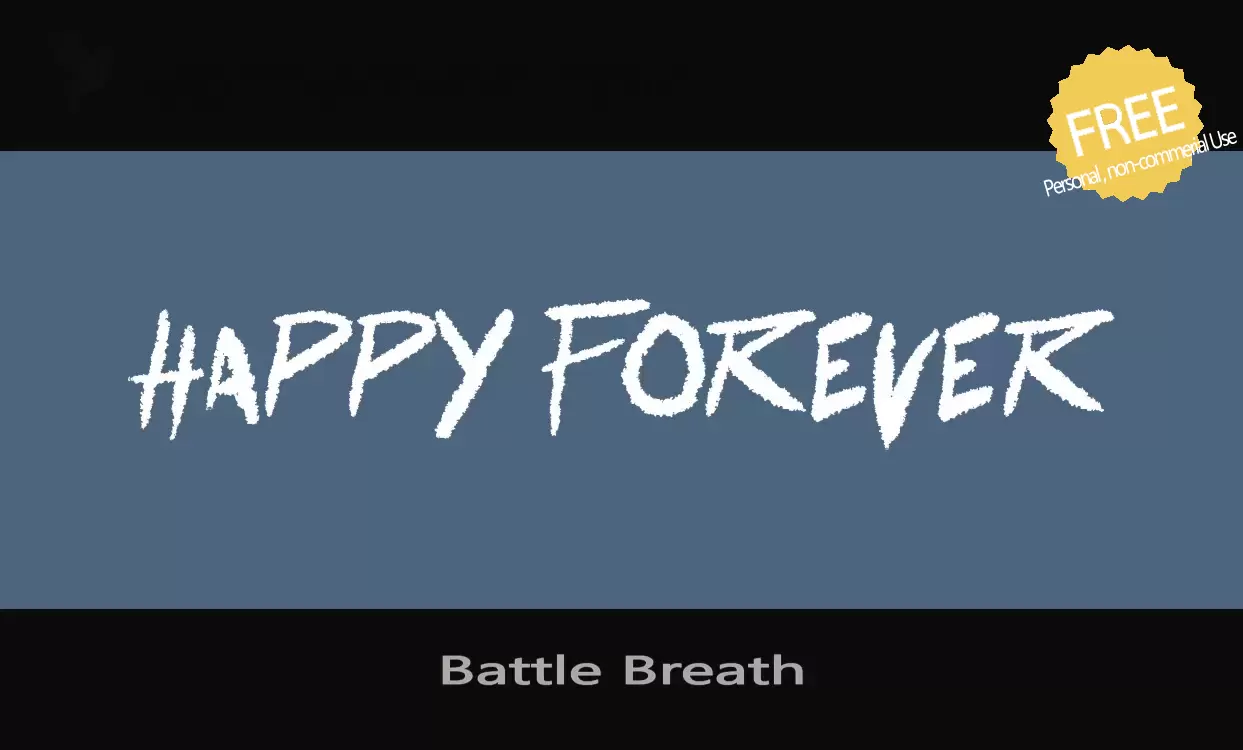 Font Sample of Battle-Breath