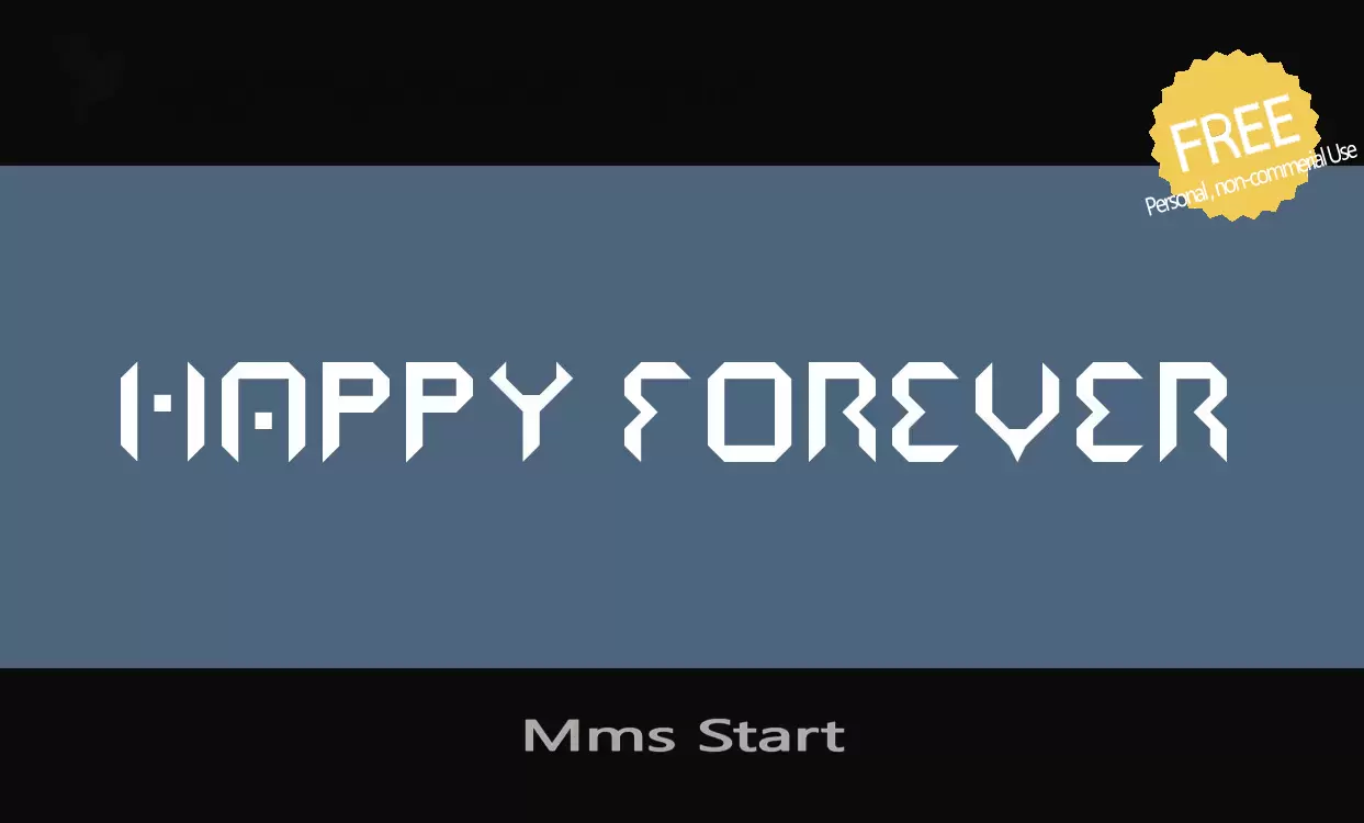 Font Sample of Mms-Start