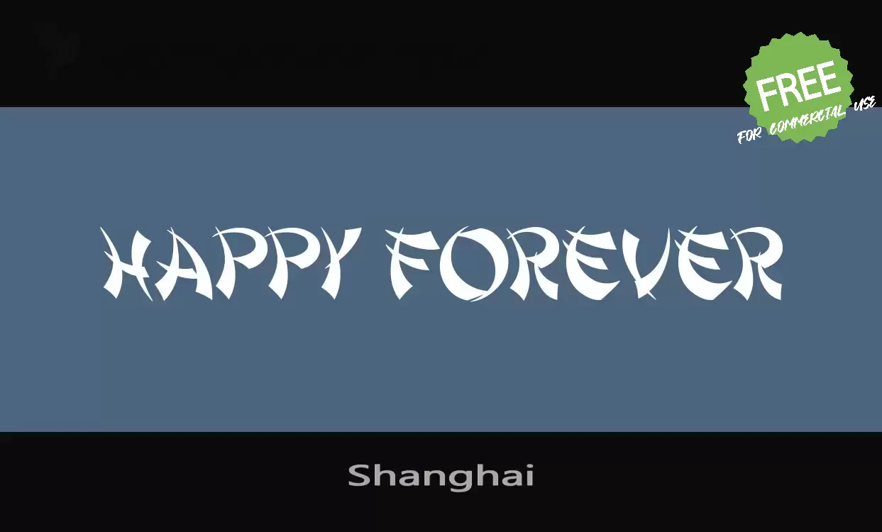 Font Sample of Shanghai