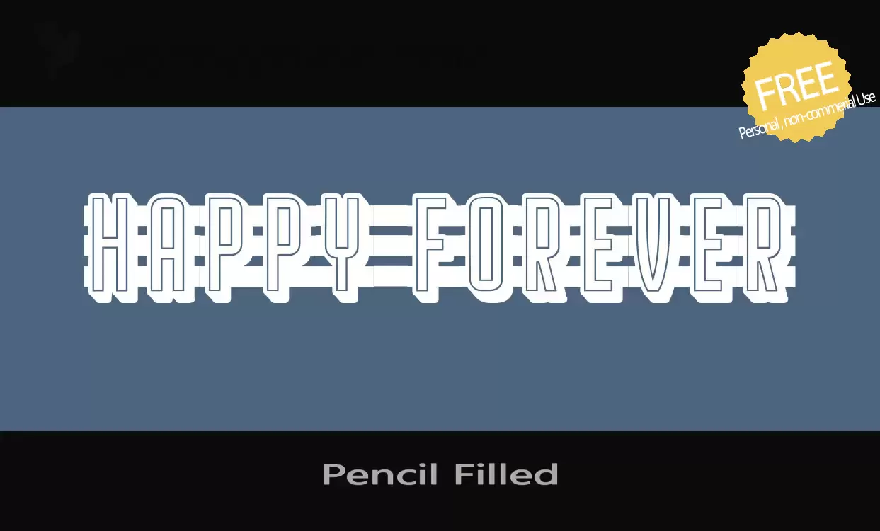 「Pencil-Filled」字体效果图