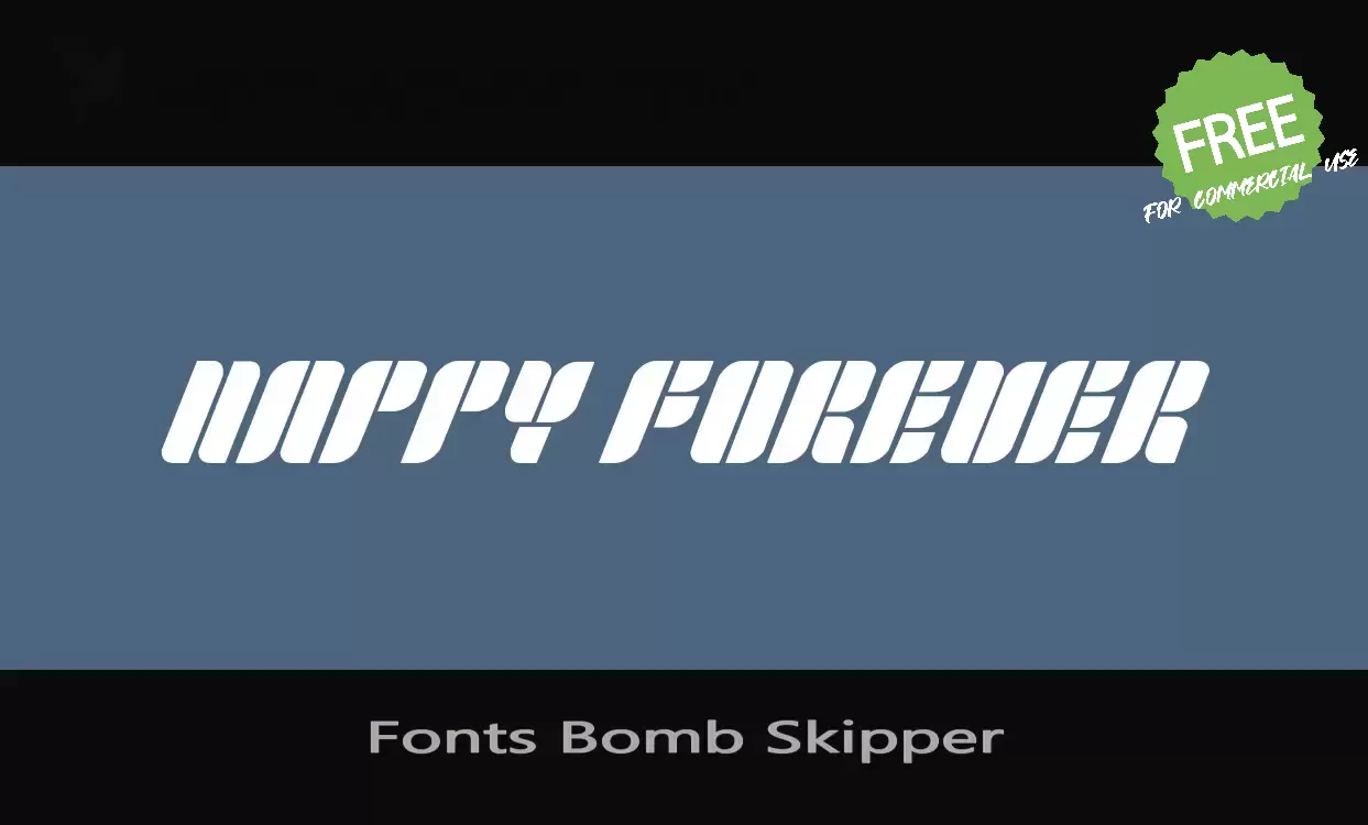 Sample of Fonts Bomb Skipper