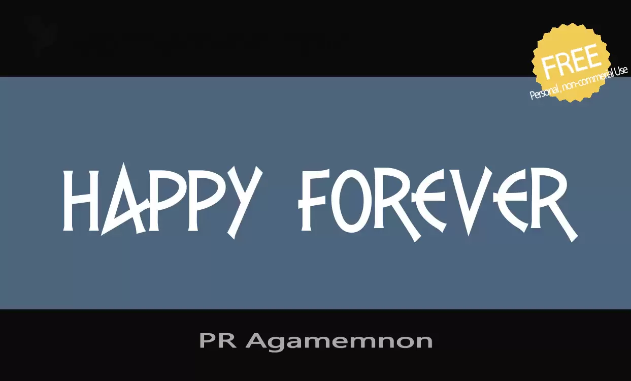 「PR-Agamemnon」字体效果图