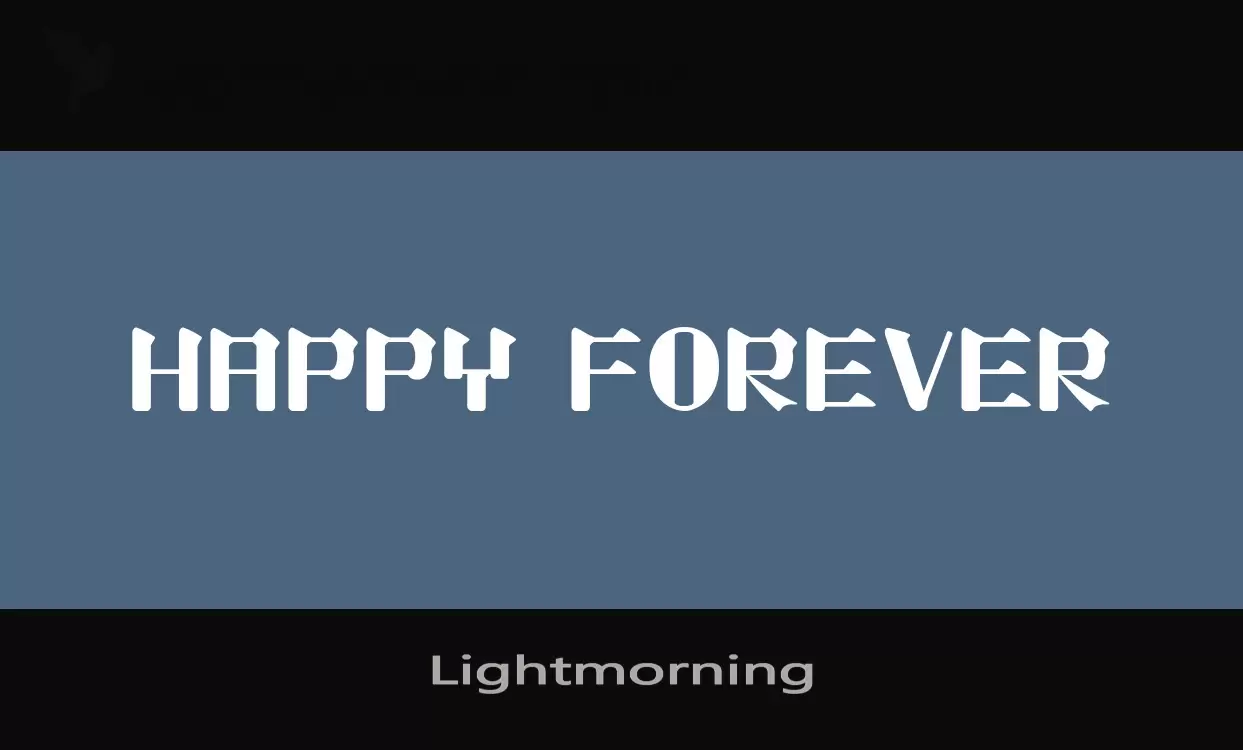 「Lightmorning」字体效果图