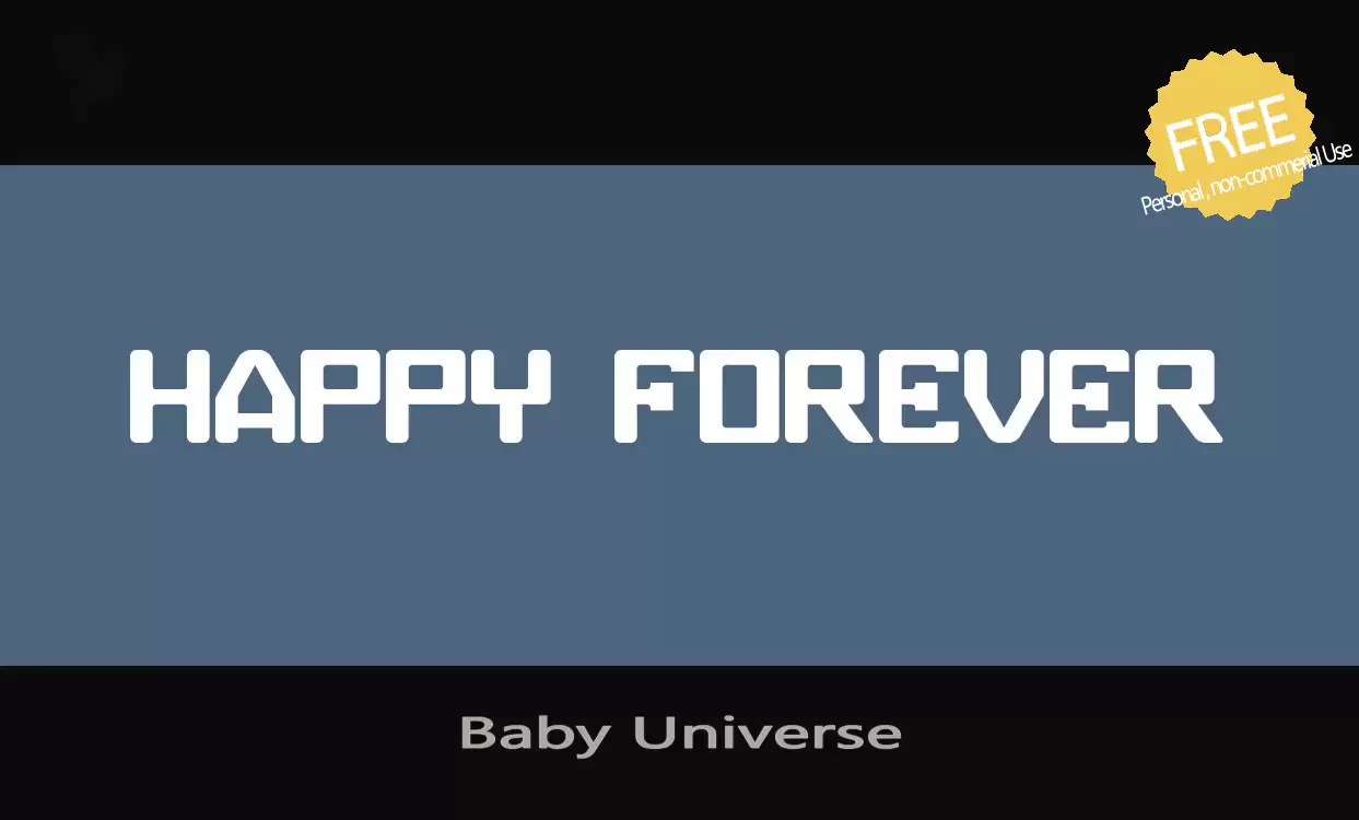 「Baby-Universe」字体效果图