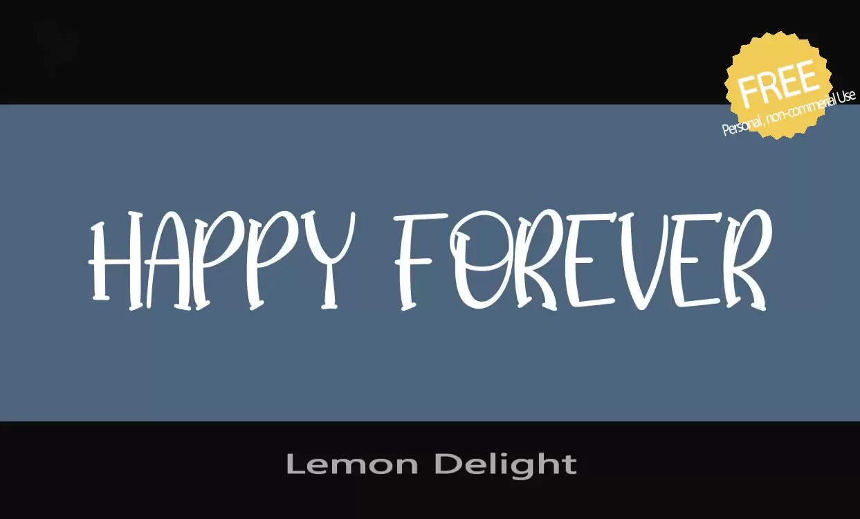 Font Sample of Lemon-Delight