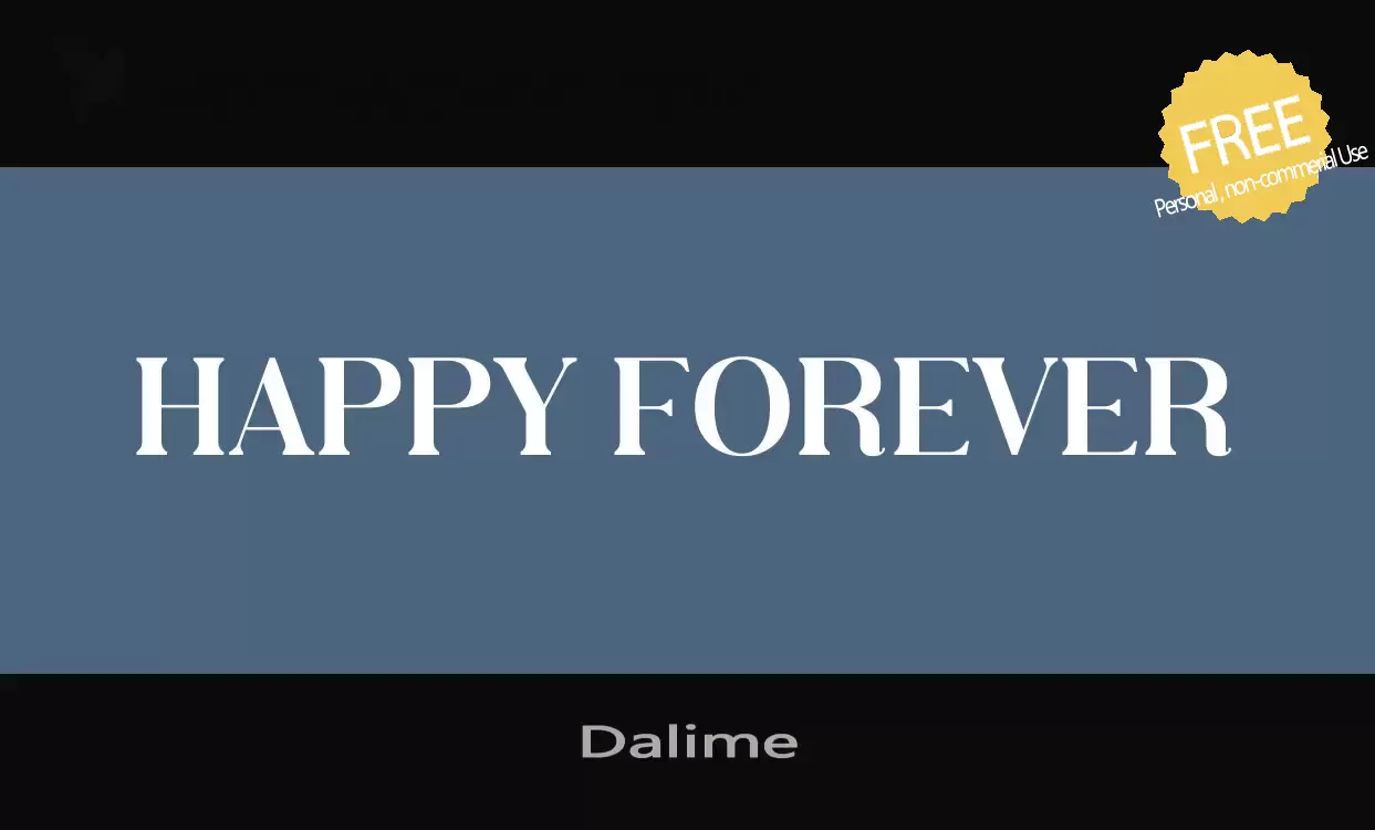 「Dalime」字体效果图