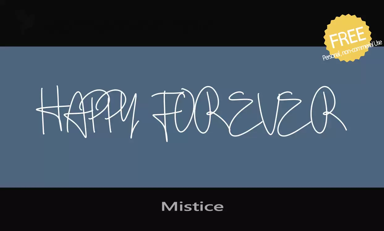 Font Sample of Mistice