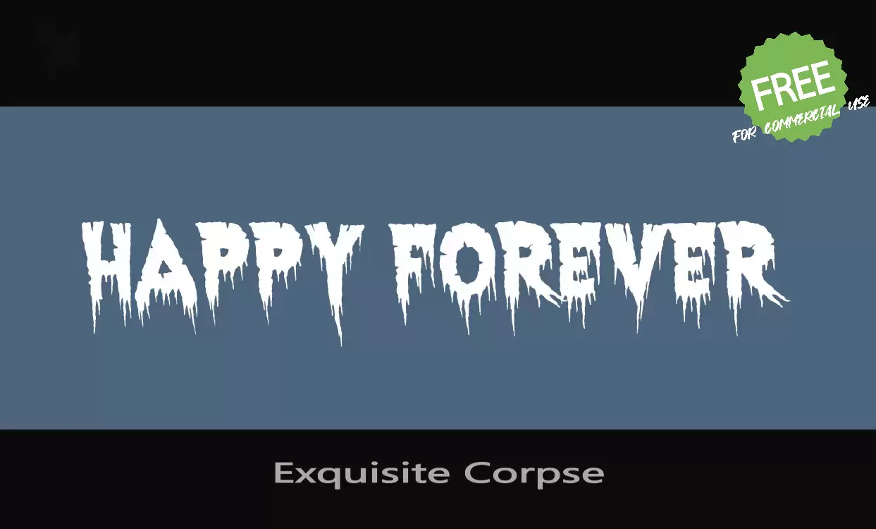 「Exquisite Corpse」字体效果图