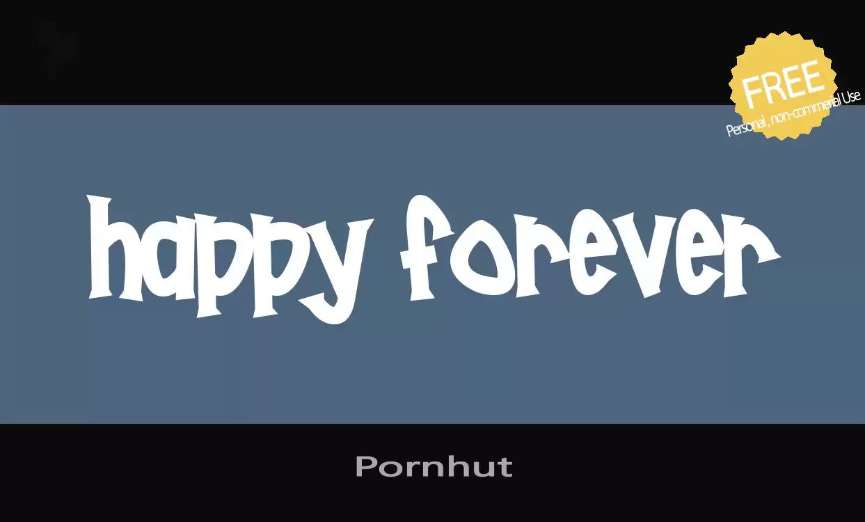 Font Sample of Pornhut