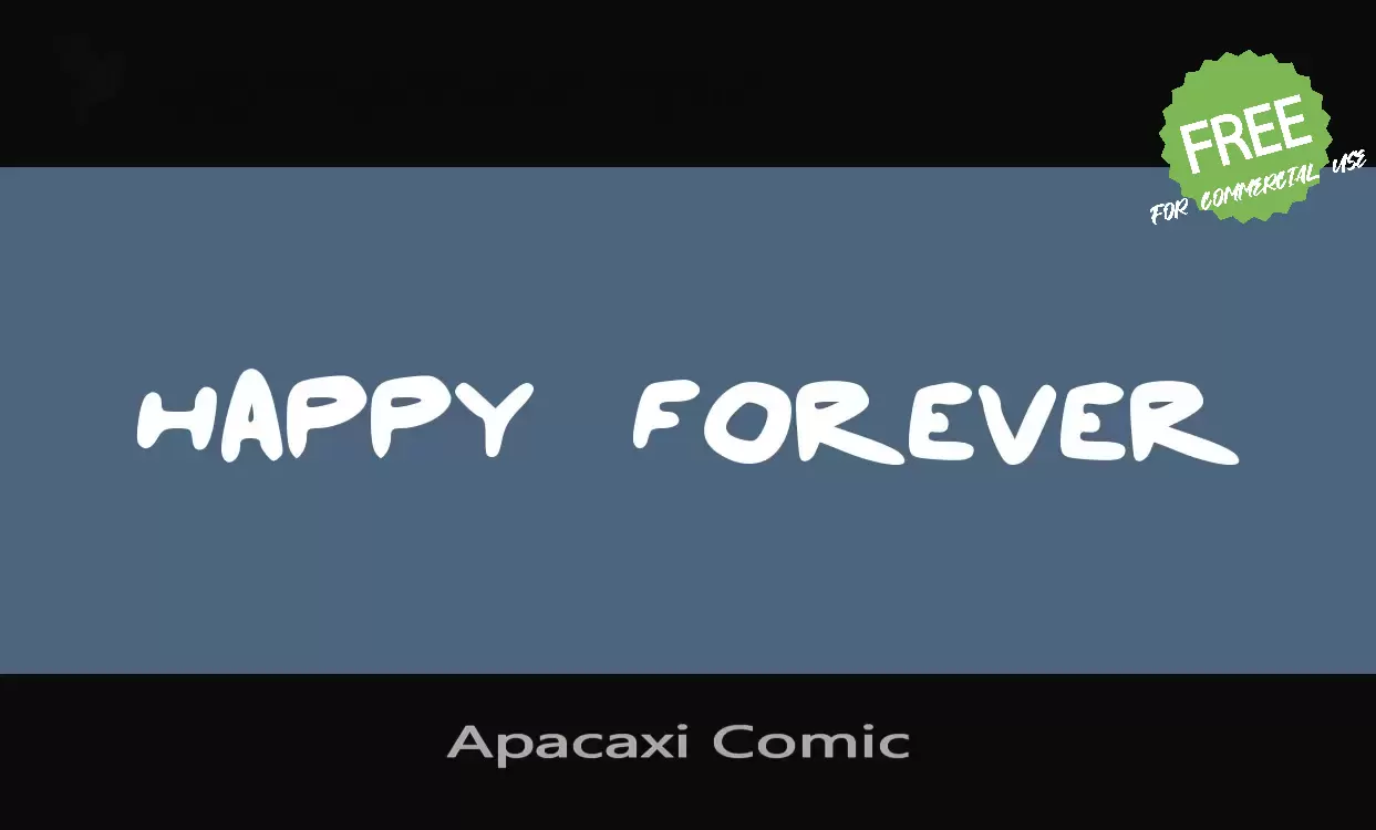 Font Sample of Apacaxi-Comic-