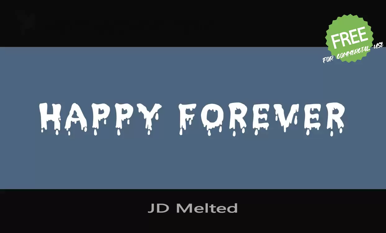 Font Sample of JD-Melted