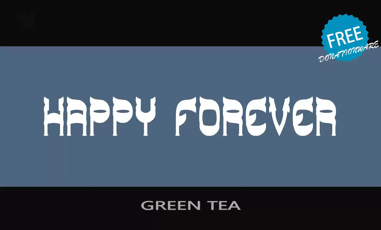 「GREEN-TEA」字体效果图