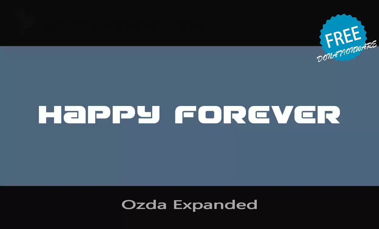 Font Sample of Ozda-Expanded