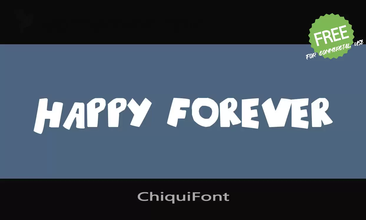 Font Sample of ChiquiFont