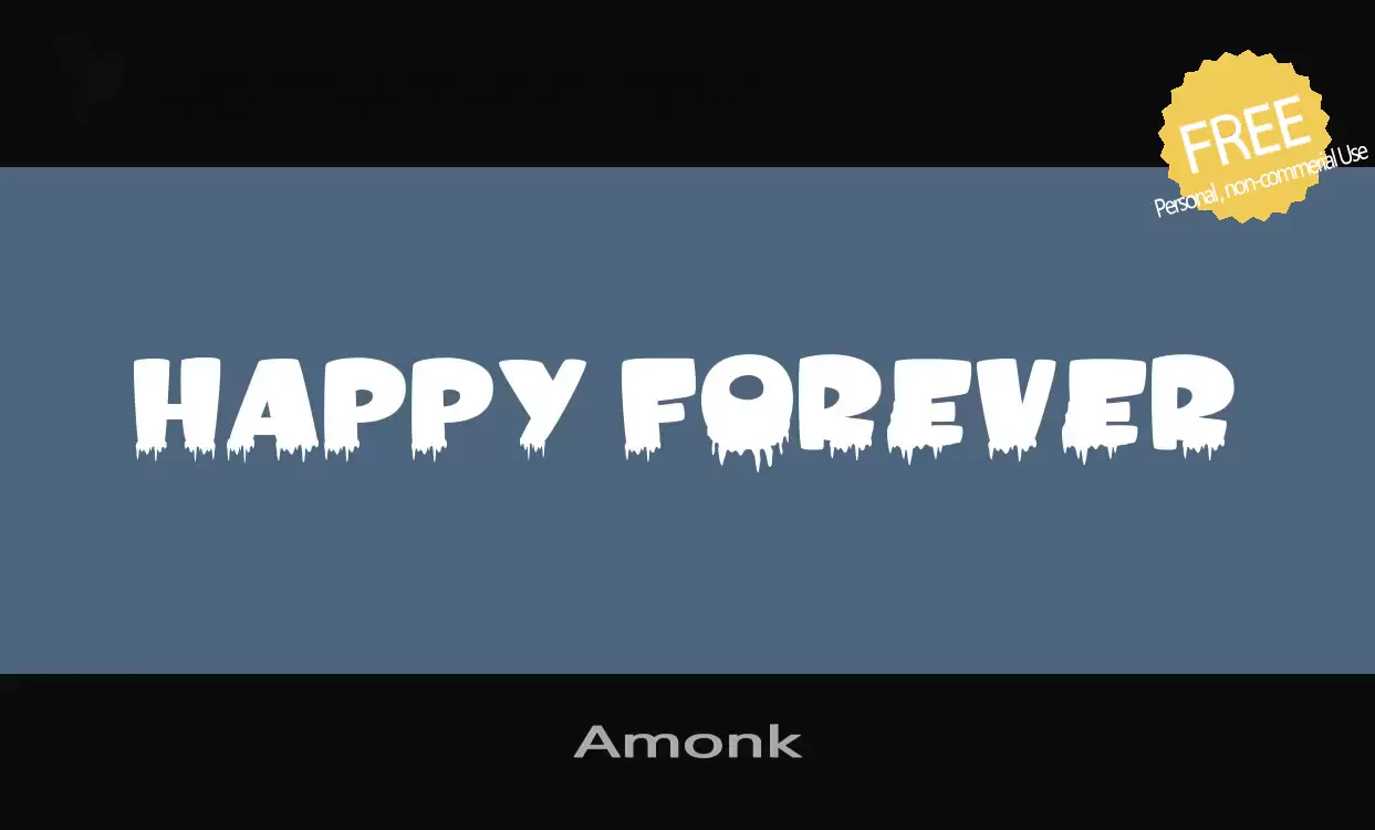 Font Sample of Amonk