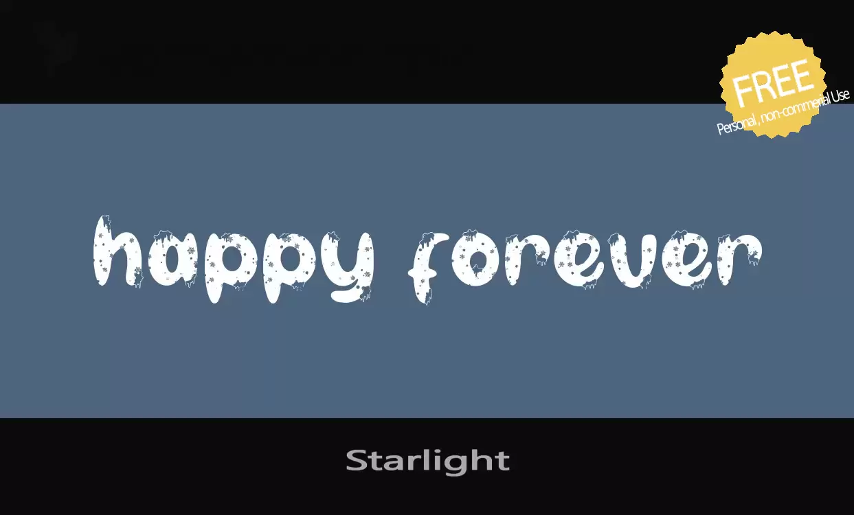 Font Sample of Starlight