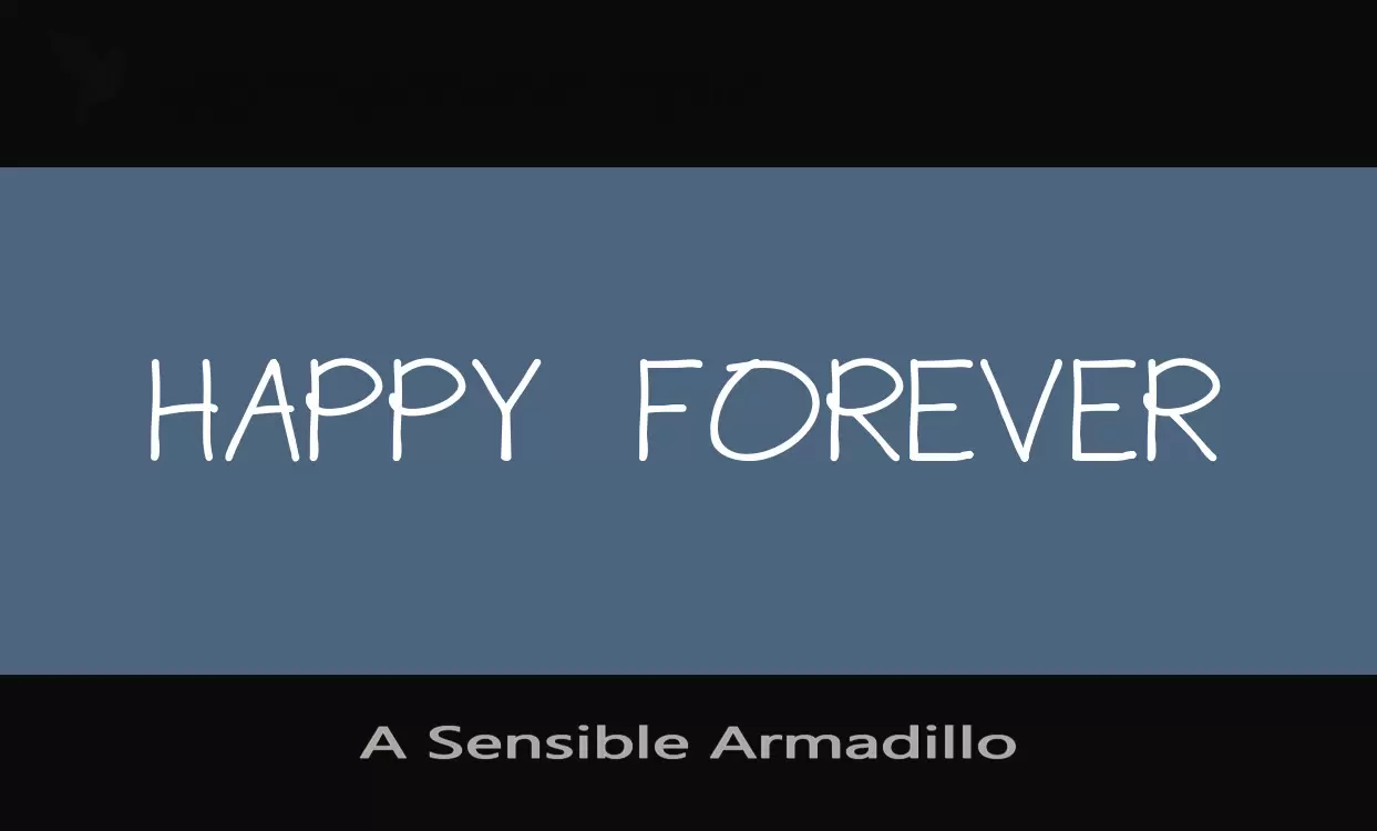 Font Sample of A-Sensible-Armadillo