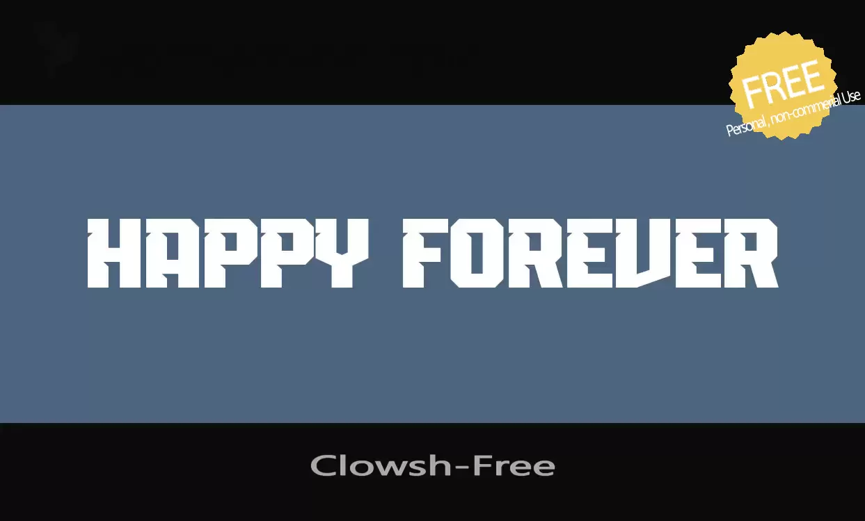 「Clowsh-Free」字体效果图