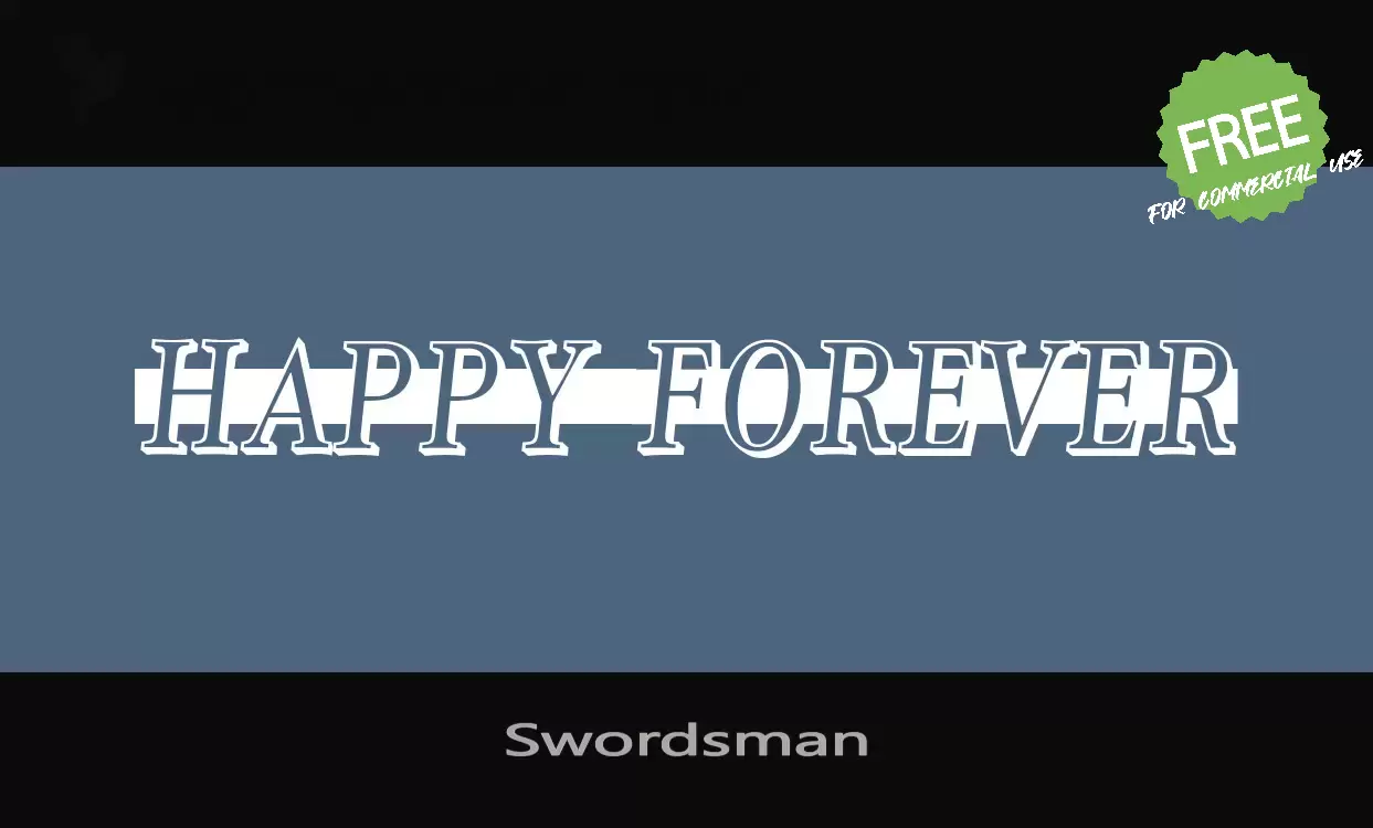 Font Sample of Swordsman