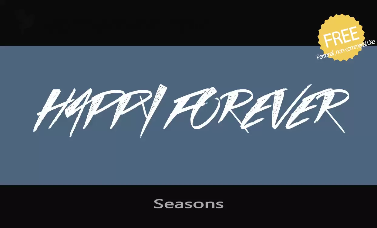 Font Sample of Seasons