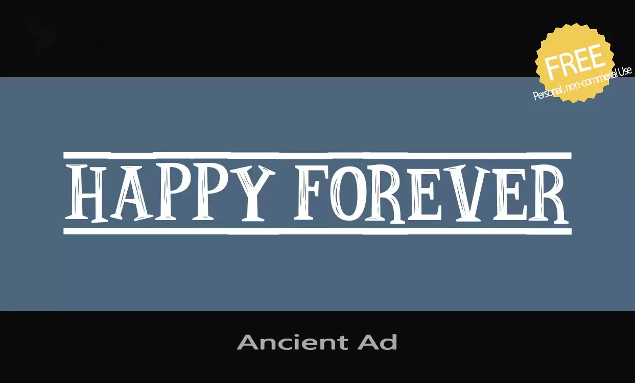 「Ancient-Ad」字体效果图