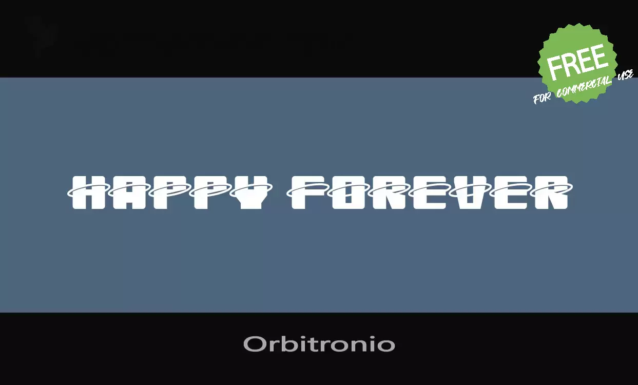 Font Sample of Orbitronio